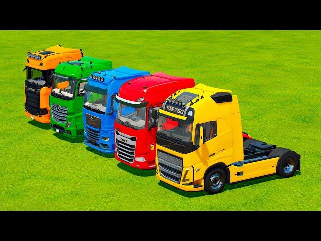 TRANSPORTING BIG TRUCKS & CARRYING FRUITS WITH LONG TRAILERS! Farming Simulator 22