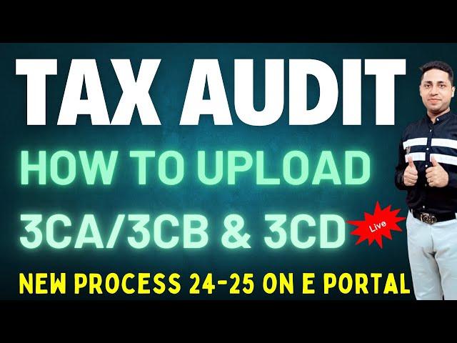 Tax Audit Report 3CD #taxaudit How to upload and file 3cb 3cd tax audit report on e filing portal