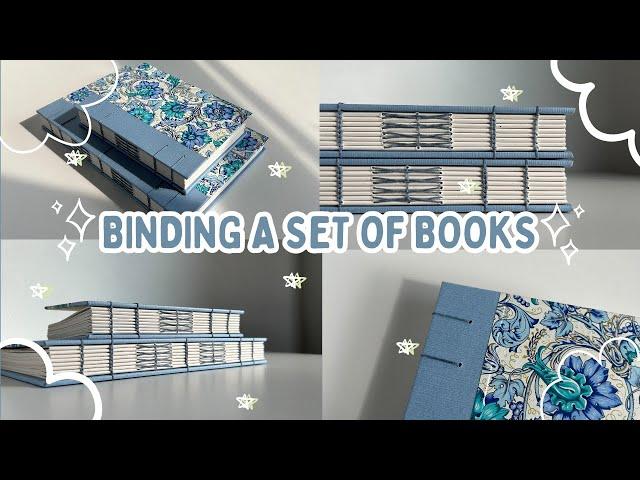 Make a set of books with me  listen to the sounds of bookbinding with gentle music