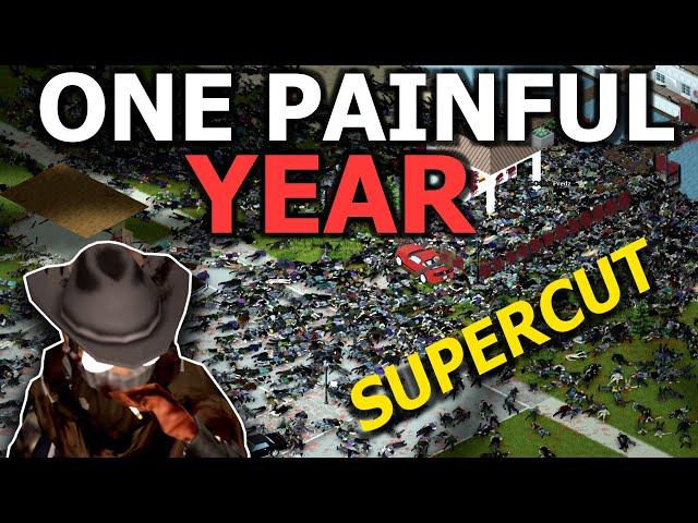 I Survived Project Zomboid's Most INFAMOUS Challenge | 1 Painful Year (Supercut)