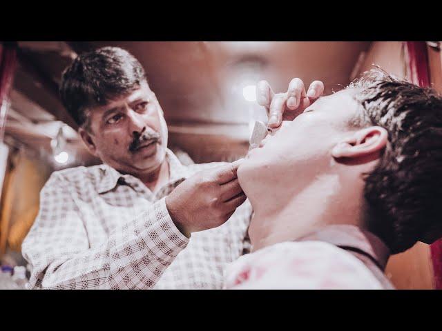 Relaxing Shave At Tiny Saloon - Adarsh Hairdressers - Manali, India!
