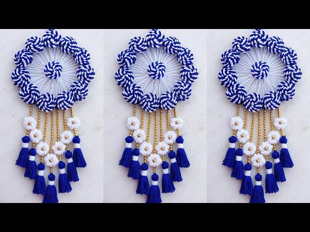 EASY WOOLEN DOOR HANGING TORAN | DIY WOOLEN TORAN MAKING | DOOR HANGING CRAFT IDEAS | NAVRATRI TORAN