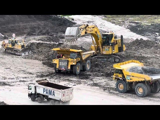 BIG KOMATSU MINING BACHOE PC2000 || LOADING ON HD 785-7 KOMATSU NEW FRONT LOADING ~ MININGSTORY