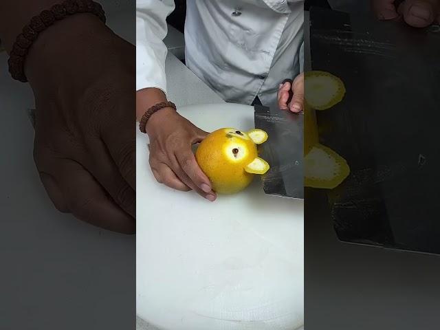 How To Make Taddy Bear  With Orange  #carvingart #creative #fruitcutting #carving