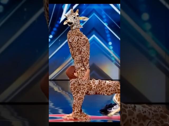 Man performer transformed into a giraffe on AGT (America's Got Talent) #americagottalent #magic
