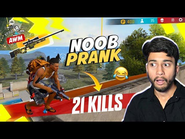 NOOB PRANK IN SOLO VS SQUAD 21 Kills AWM Gameplay | Badge99