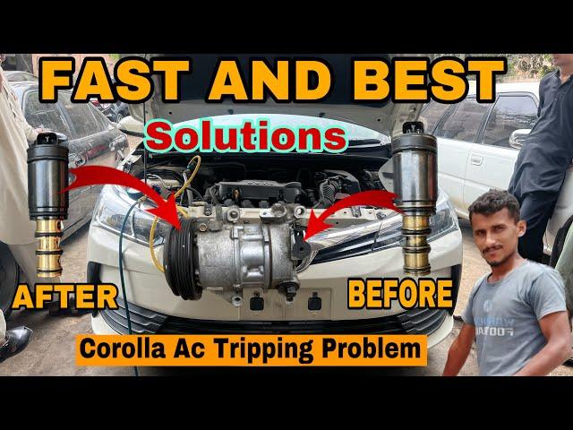 Toyota Corolla Ac Compressor Tripping Problem Soltion| Ac Compressor Solenoid Valve Replacement