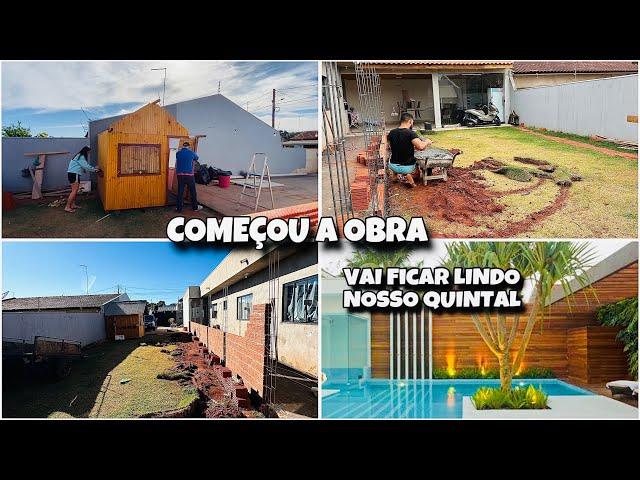 Ep2. INÍCIO DE UM SONHO | COMEÇOU A OBRA | TIREI A CASA DAS CRIANÇAS | ÁREA DE LAZER