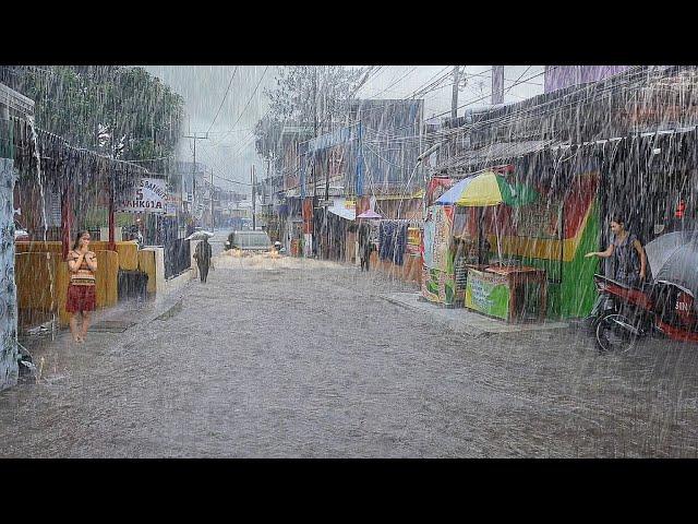 Super heavy rain and strong winds flooded my village, I fell asleep instantly with the sound of rain