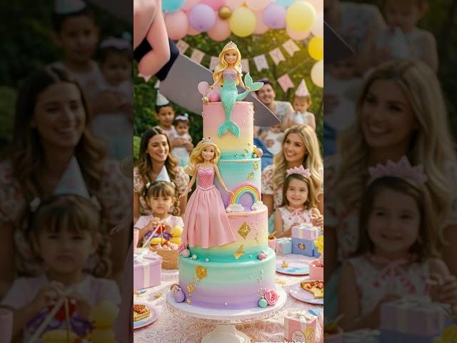 Family & Pets Join the Ultimate Barbie x Mermaid x Cindy Cake Party!