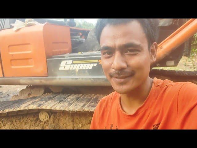 আজি ইমান ডাঙৰ মেচিন এটা চলালো || tata hitachi excavator machine || bhakta moran