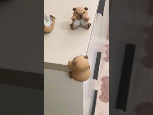 There's a cute creature growing in the corner of the table. #shorts #capybara #creative #gift #cute