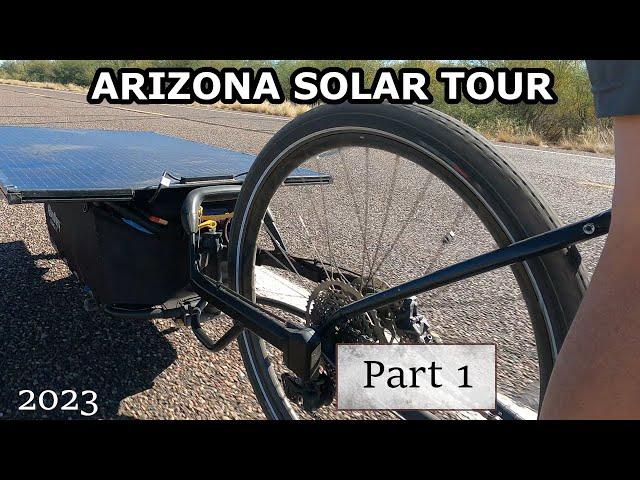 ARIZONA SOLAR BIKE TOUR 2023 - Day 1 | Phoenix to Las Vegas on a Solar EBike