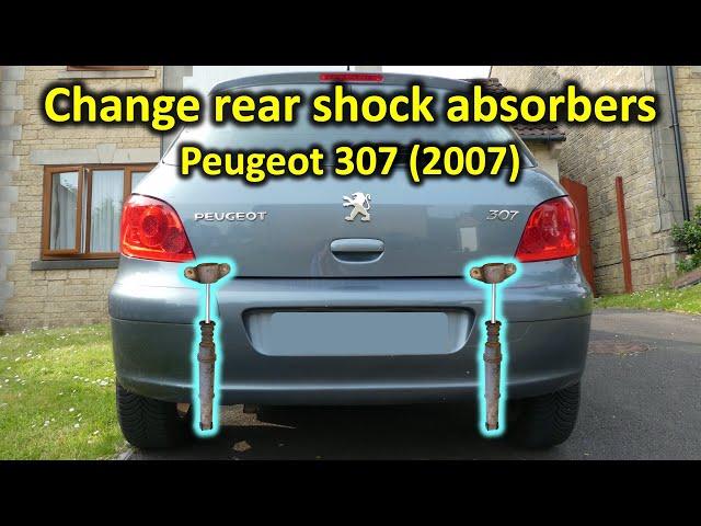 How to replace Peugeot 307 rear shock absorbers (strut mounts as well)