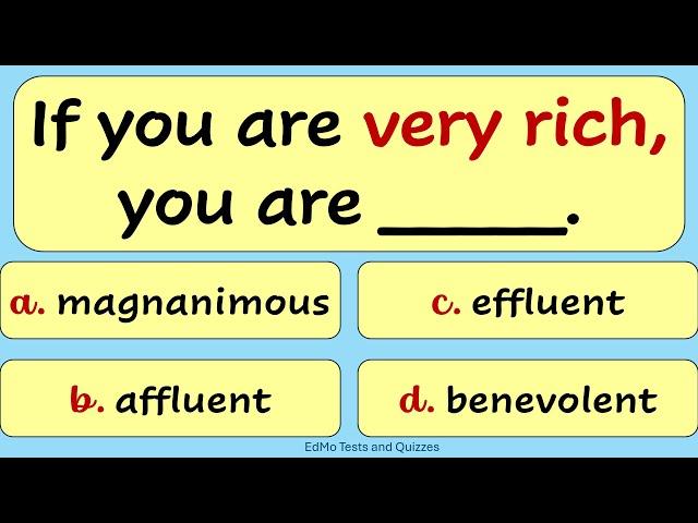 VOCABULARY Quiz. CLICK to Learn new English words. English Quiz. Vocabulary based MCQs