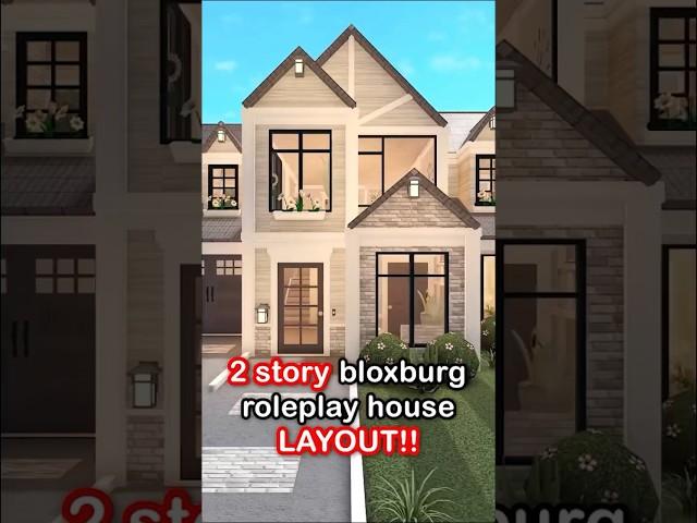*FREE* 2 story bloxburg roleplay house LAYOUT️ #bloxburg #roblox #shorts #robloxbloxburg