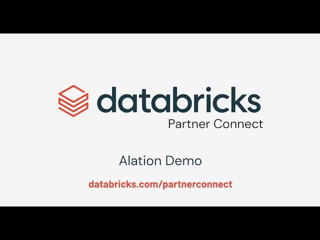 Databricks Partner Connect Alation demo