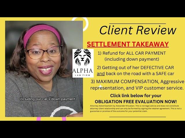 Lemon Law Client Review