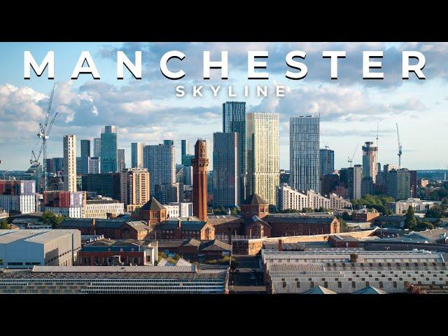 Manchester! Cinematic Drone Views of The Evolving Dynamic Skyline in 4K