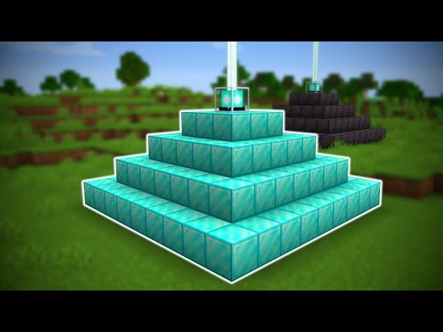 I Made a FULL DIAMOND BEACON in Minecraft Hardcore!