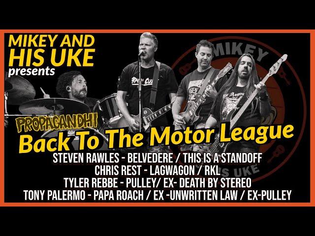 PROPAGANDHI 'BACK TO THE MOTOR LEAGUE' COVER - FEAT: LAGWAGON, BELVEDERE, PULLEY, PAPA ROACH