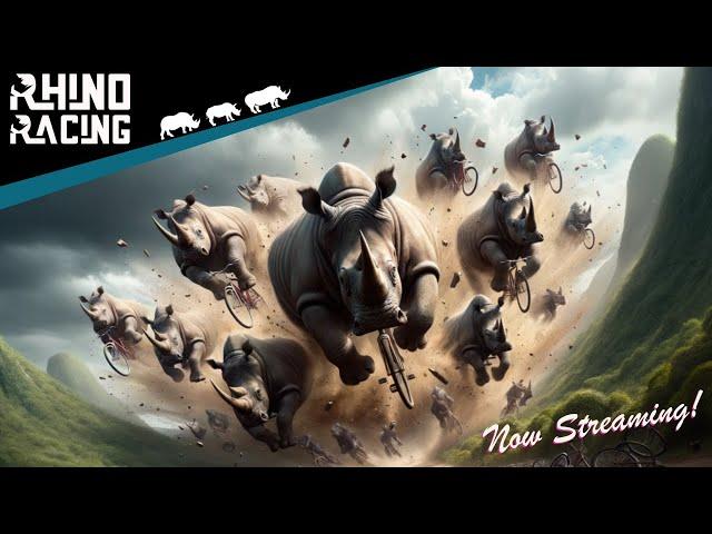 Rhino Crash Chase Race - Zwift - Canopies and Coastlines