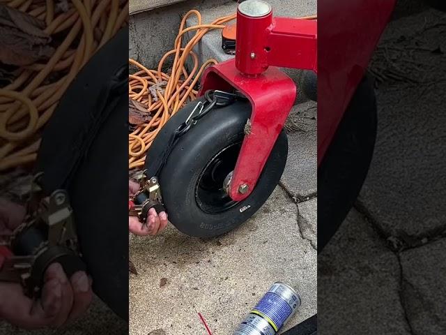 How to fix your lawn mower tire if it comes off the rim. #lawncarehowto #howto #changeyourtirediy