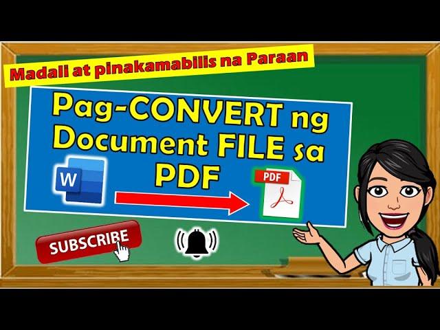 CONVERTING NG DOCUMENT FILE SA PDF