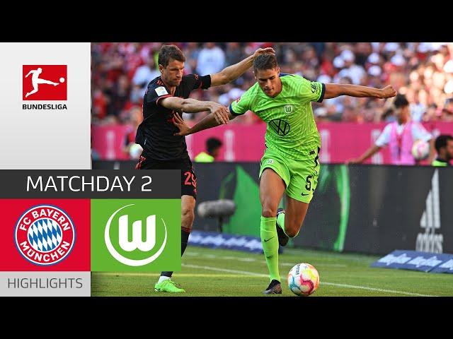 FC Bayern München - VfL Wolfsburg 2-0 | Highlights | Matchday 2 – Bundesliga 2022/23