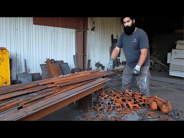 Man Builds POWERFUL 20-Ton DIY Hydraulic Press from Scrap | Start to Finish by @mwigmedia
