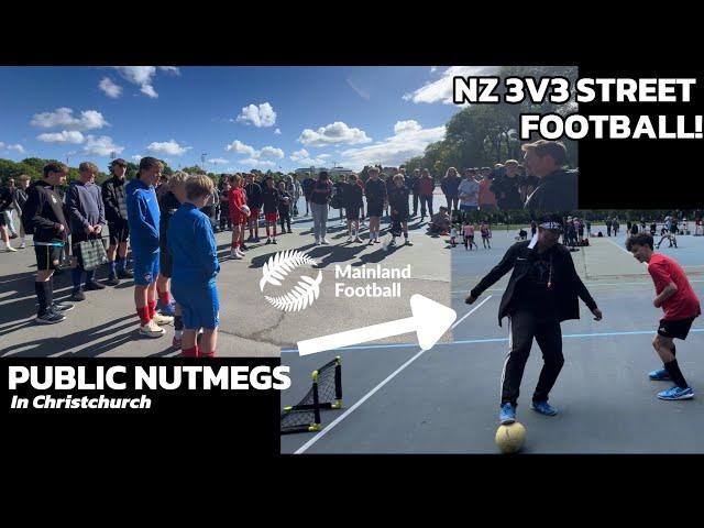 INSANE Nutmeg Challenge at Christchurch Street Football Youth Cup! 3v3 + I got nutmegged?