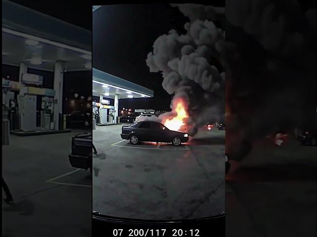 He Was Just Filming a Car Fire... Then The Gas Station EXPLODED