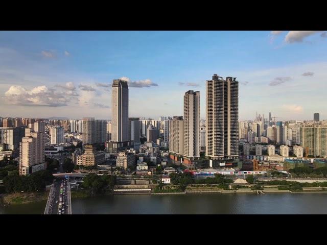 航拍中国广西南宁邕江，二线城市发展太快|Yongjiang, Nanning, Guangxi, China, second-tier cities are developing too fast