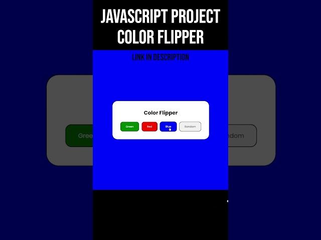 JavaScript Project Color Flipper Tutorial #html #css #javascript #webdevelopment #coding #web #code