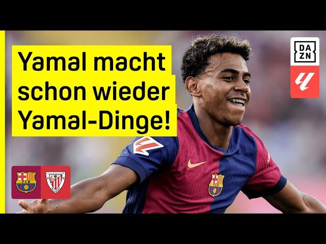 Lewy trotz zweimal Alu Matchwinner! Barca siegt auch ohne Olmo: Barcelona - Bilbao | LaLiga | DAZN