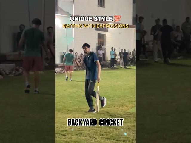 Batting with expressions #trending #backyardcricket #explore #cricket #funny #t20 #india@Rathore55