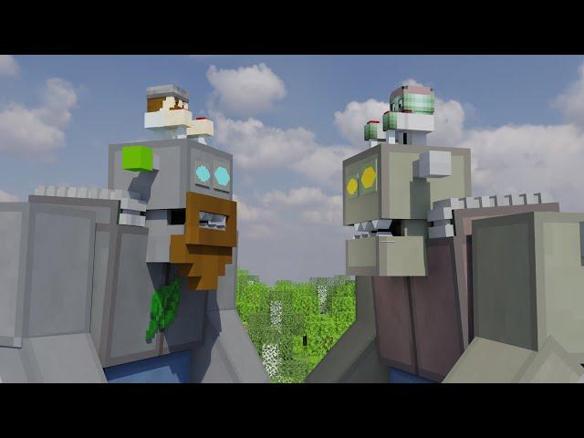 Plants vs Zombies - Crazy Dave Robot vs Dr. Zomboss - Minecraft Animation