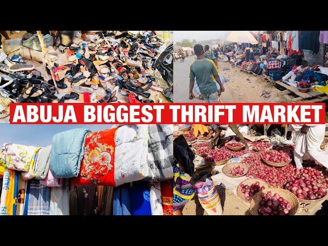 BIGGEST THRIFT MARKET IN ABUJA| MARKET VLOG| GET CHEAP ITEMS.