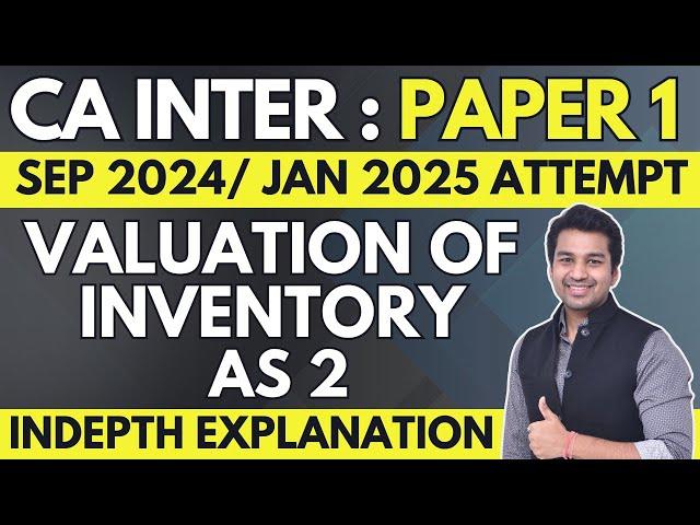 Ch 5 Unit 1 | AS 2 Valuation of Inventory | CA Inter Advanced Accounting | CA Parag Gupta