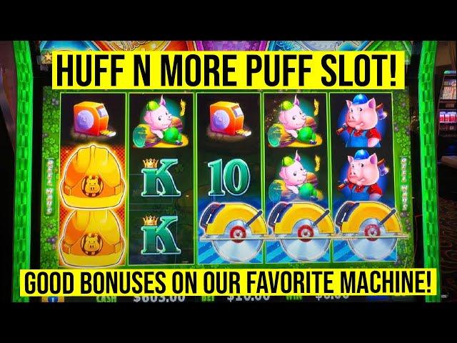 HUFF N MORE PUFF SLOT! TRYING OUR LUCK ON OUR FAVORITE MACHINE!