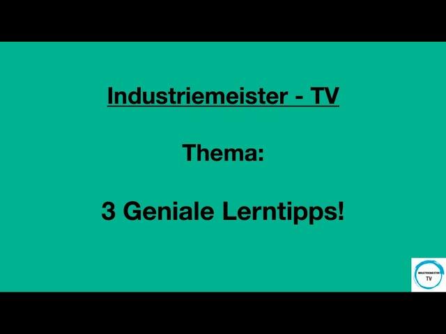 3 Geniale Lerntipps Teil 1