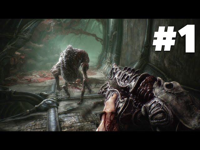 SCORN Gameplay Walkthrough Part 1 - CRANE PUZZLE