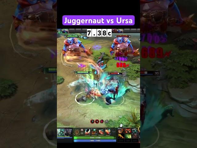 Juggernaut vs Ursa #dota2shorts #juggernautdota2 #dota2 #ursadota2  #1x1dota2