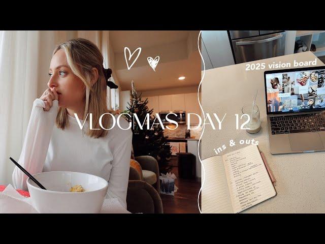 gloomy self care day ️ | spirituality chat, 2025 ins & outs, New Year vision board, & city lights