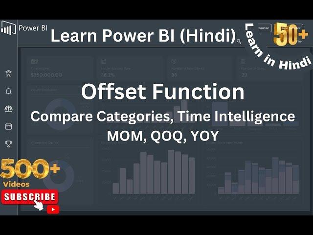 Power BI(हिंदी) Offset Compare Categories, Time Intelligence MOM, YOY