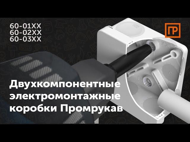 Двухкомпонентные электромонтажные коробки Промрукав