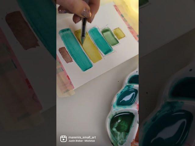 beginners watercolor #shorts #maremismallart