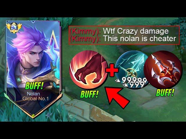 NOLAN NEW BUFFED 1 SHOT BUILD IN SOLO RANK IS TOO BROKEN!!  (Must Try!) - Mobile Legends