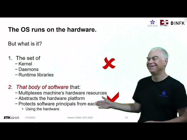 USENIX ATC '21/OSDI '21 Joint Keynote Address-It's Time for Operating Systems to Rediscover Hardware