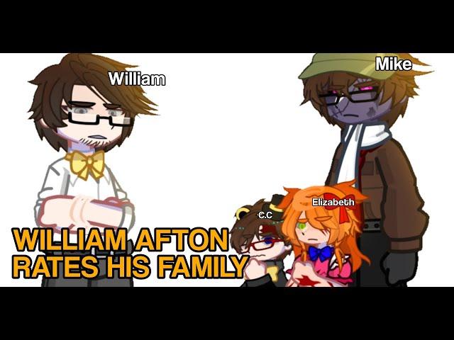 [FNAF] William Afton rates his Family | FNAF x Gacha | Zombiedd